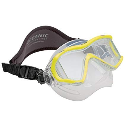 New Oceanic Ion 3 Scuba Diving & Snorkeling Mask (Neon Yellow) with FREE Neoprene Comfort Strap ($12.95 Value)/RFA