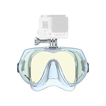GoPro Diving Mask - NEW - Real Frameless - Built-in Stainless Steel Camera Mount - Includes Neoprene Strap & Mounting Screw - GoMask - un[framed] by XS Foto
