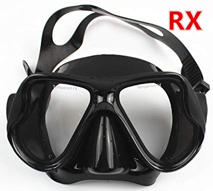 YEESAM SWIM Diving Mask Prescription Nearsighted Myopia Myopic - Scuba Dive Snorkel RX Optical Corrective Lenses - BLACK