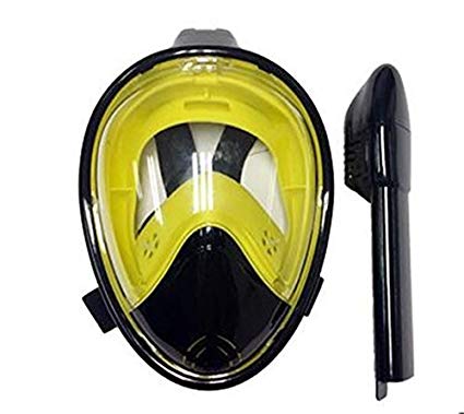 BGVIP Full Face Snorkel Diving Mask with 180° Wide Viewing Anti-Fog & Anti-Leak and Adjustable Head Straps