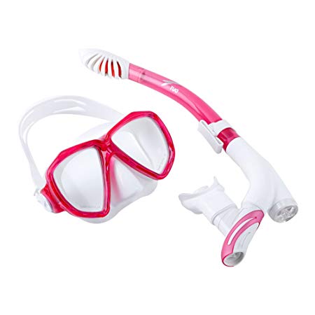 Rongbenyuan Snorkeling Mask Set for Adult Anti Leak Recreation Diving Mask with Portable Bag Freediving Mask
