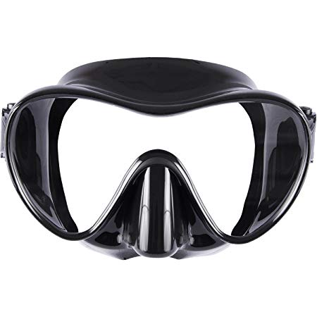 IST MP110 Frameless Dive Mask, Single Panoramic Shatterproof Lens for Scuba Diving & Snorkeling