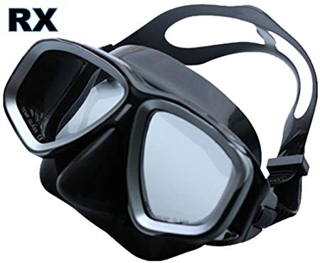 YEESAM SWIM Diving Snorkeling Prescription Mask Nearsighted Myopia - Scuba Dive Snorkel Mask Nearsighted Prescription RX Optical Corrective Lenses Customized - Black