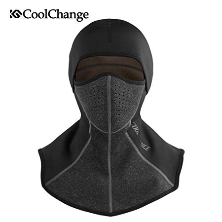 Coolchange Winter Cycling Face Mask Cap Waterproof Thermal Fleece Ski Mask Bicycle Snowboard Motorcycle Bike Face Mask Scarf