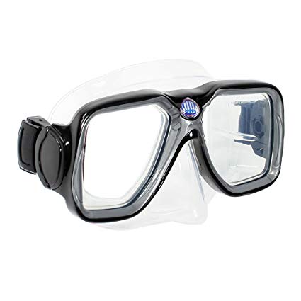 Deep Blue Gear Diving Snorkeling Mask (Maui), Different Strength For Each Eye, Black