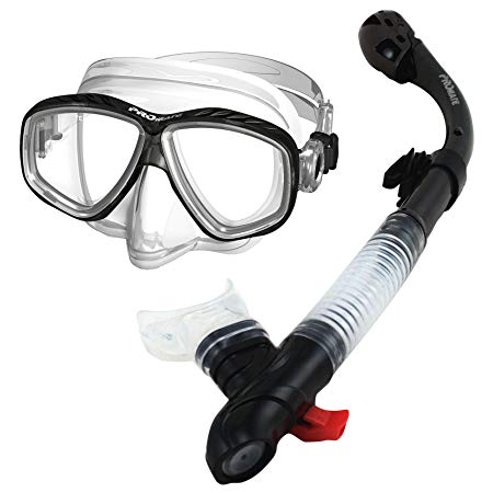 Promate Snorkeling Purge Mask and dry Snorkel Combo Set (SCS0096)