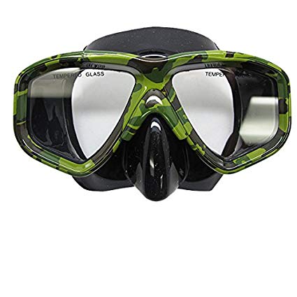 Scuba Diving Spearfishing Low Volume Silicone Camouflage Dive Mask