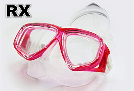 YEESAM SWIM Diving Snorkeling Prescription Mask Nearsighted Myopia Myopic - Scuba Dive Snorkel Mask Nearsight Prescription RX Optical Corrective Lenses Customized - Rose Pink