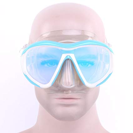 Whale Snorkel Dive Mask with Anti-Fog Lens Silicone Skirt and Strap for Scuba Diving, Snorkeling and Freediving Adult Men Women