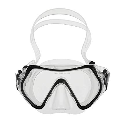 Kids Junior Boy Girl Diving Masks Silicone Anti Fog Anti Leak Dive Swimming Goggles Tempered Glass Lens Watertight Wide Clear View Safety Glasses Scuba Swim Diving Snorkeling Mask for Child Age 5-12Y