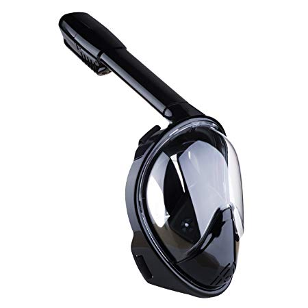 Mikphone Snorkel Mask, Full Face 180°Panoramic View Snorkeling Diving Mask for Adults, with Dry Tube System, Watertight, Anti Fog & Anti Leak