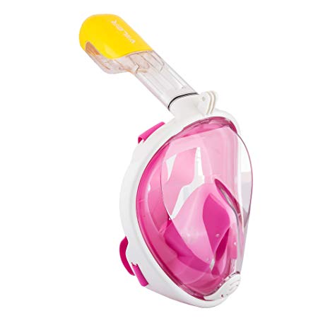 VIILER - Full Face Snorkeling Mask Easy Breathing Design Best Snorkeling Experience with Anti Fog and Anti Leak Technology Huge Viewing Area with Camera Bracket or Not