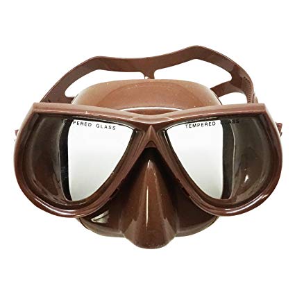 Palantic Spearfishing Free Dive Low Volume Brown Silicone Mask