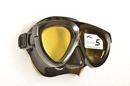 AQA/GULL Mantis 5 Amber Lense Low Volume Silicone Dive Mask